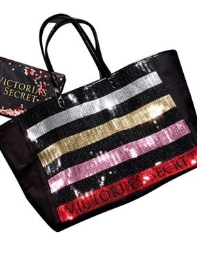 Victoria Secret sequin tote bag